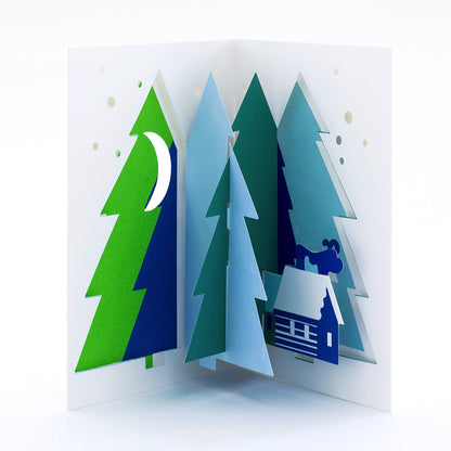 Pop-up Greeting Card: Winter Landscape