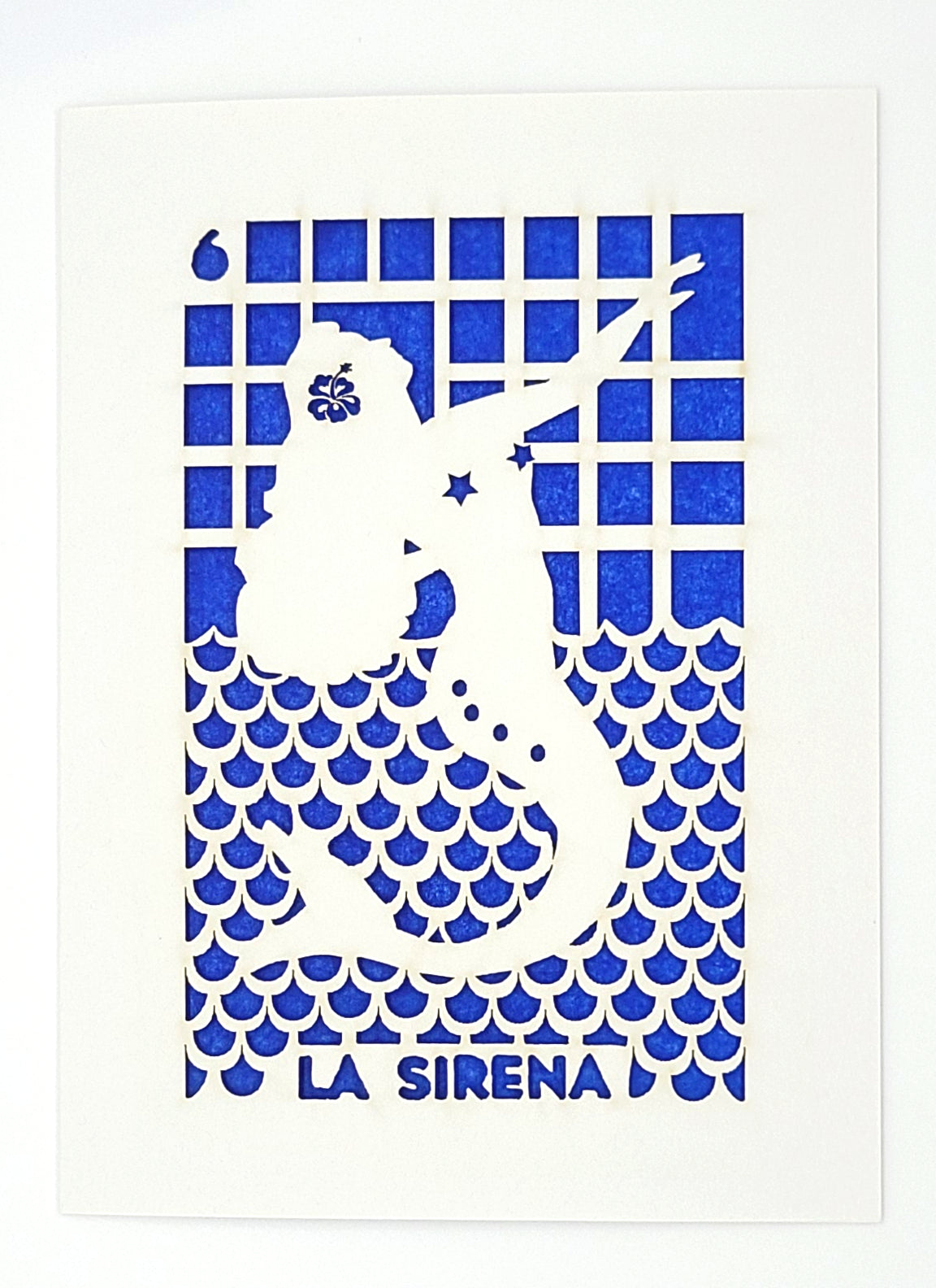 Papel Picado Greeting Card: La Sirena