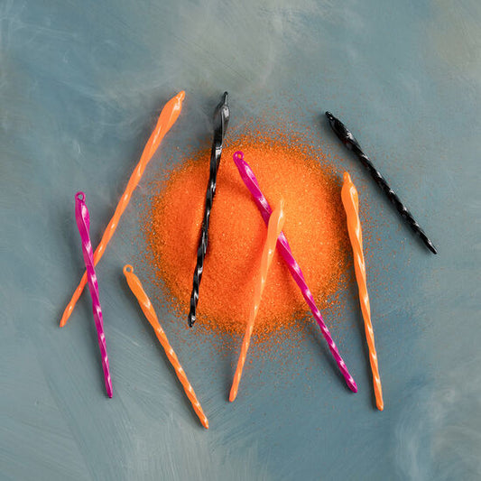 Süßes oder Saures Eiszapfen-Ornament: Orange