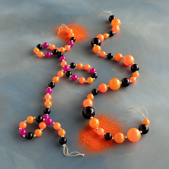Trick or Sweet Glass Baubles Garland