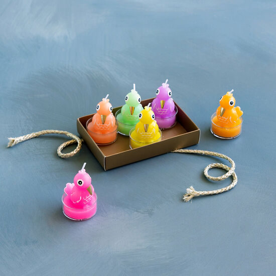 Rainbow Crows Tea Light Candles - Chrysler Museum Shop