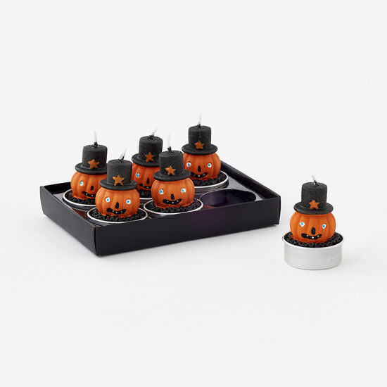 Top Hat Jack-o-lantern Tea Light Candle Set  Chrysler Museum Shop