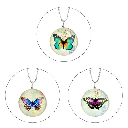 Butterfly Cabochon Necklace