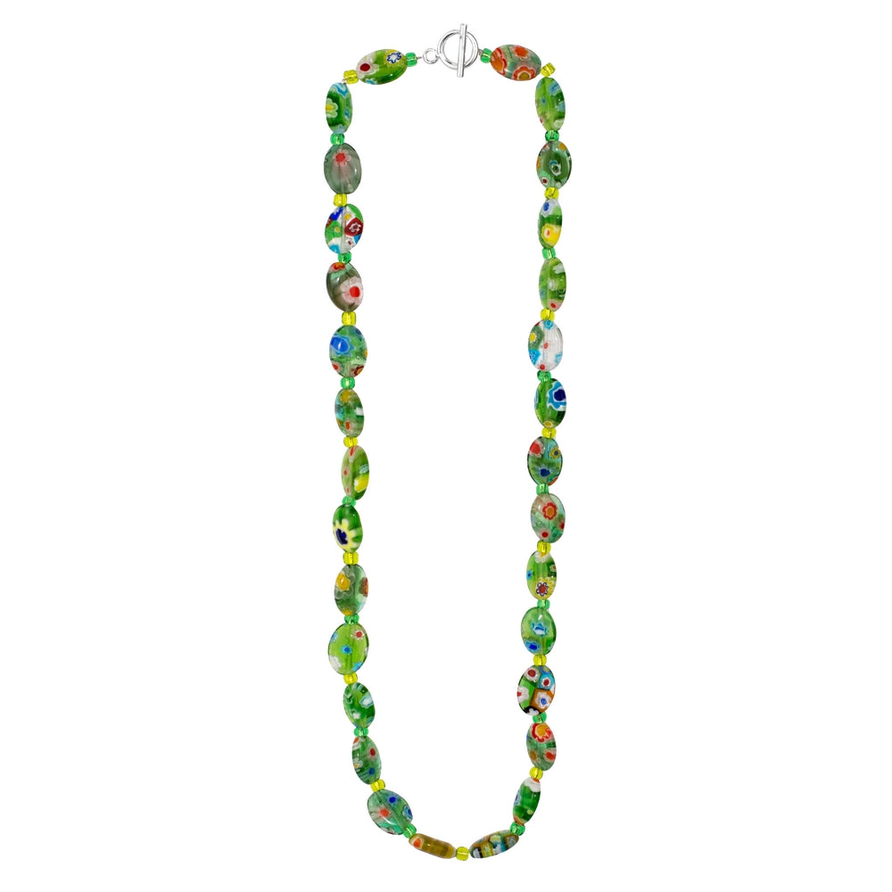 Glass Millefiori Bead Necklace (Green) - Chrysler Museum Shop