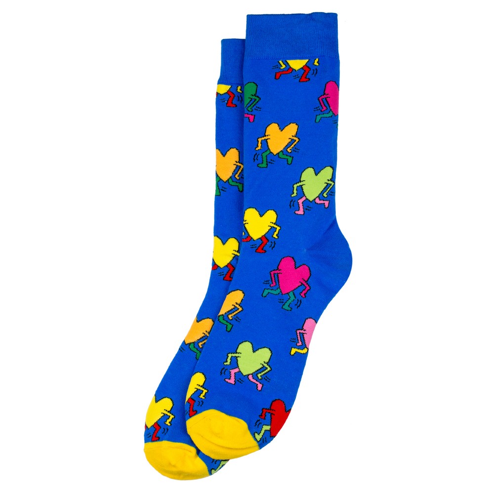 Keith Haring Socks: Hearts (Large) - Chrysler Museum Shop