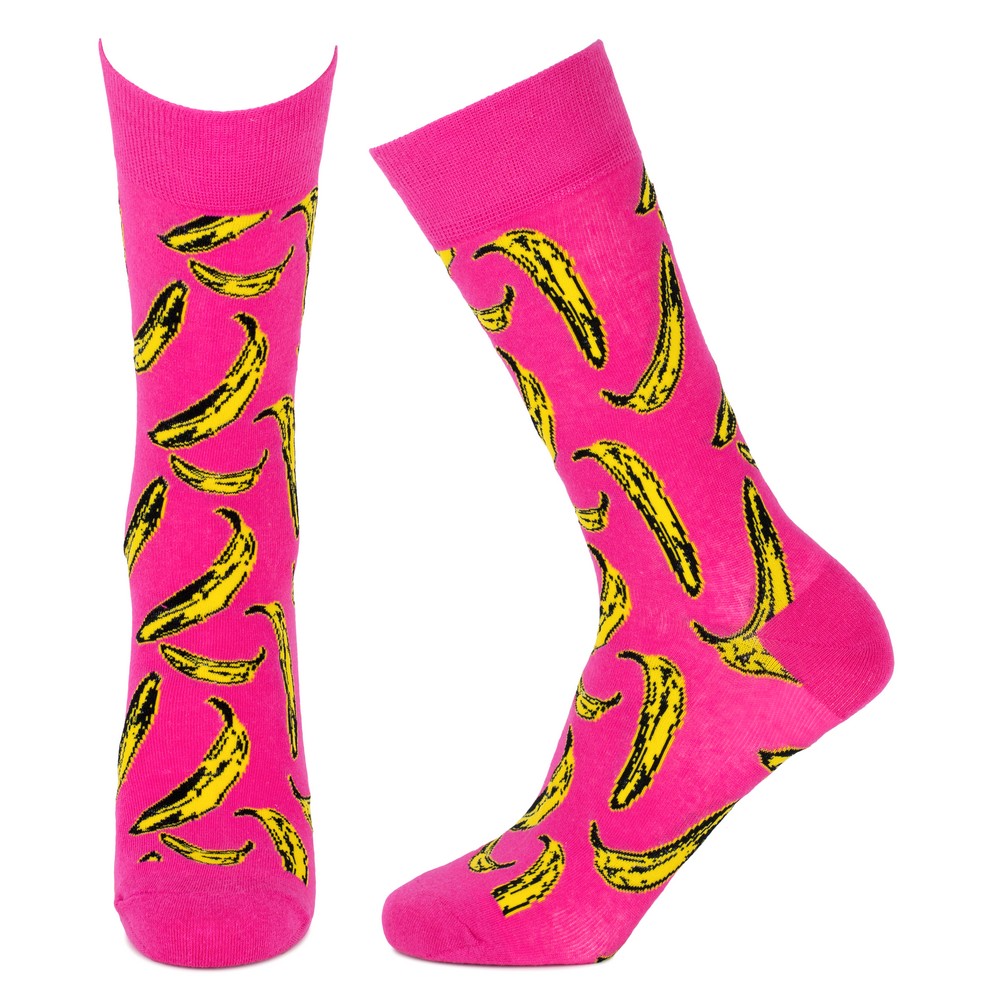 Andy Warhol Pink Bananas Socks - Chrysler Museum Shop