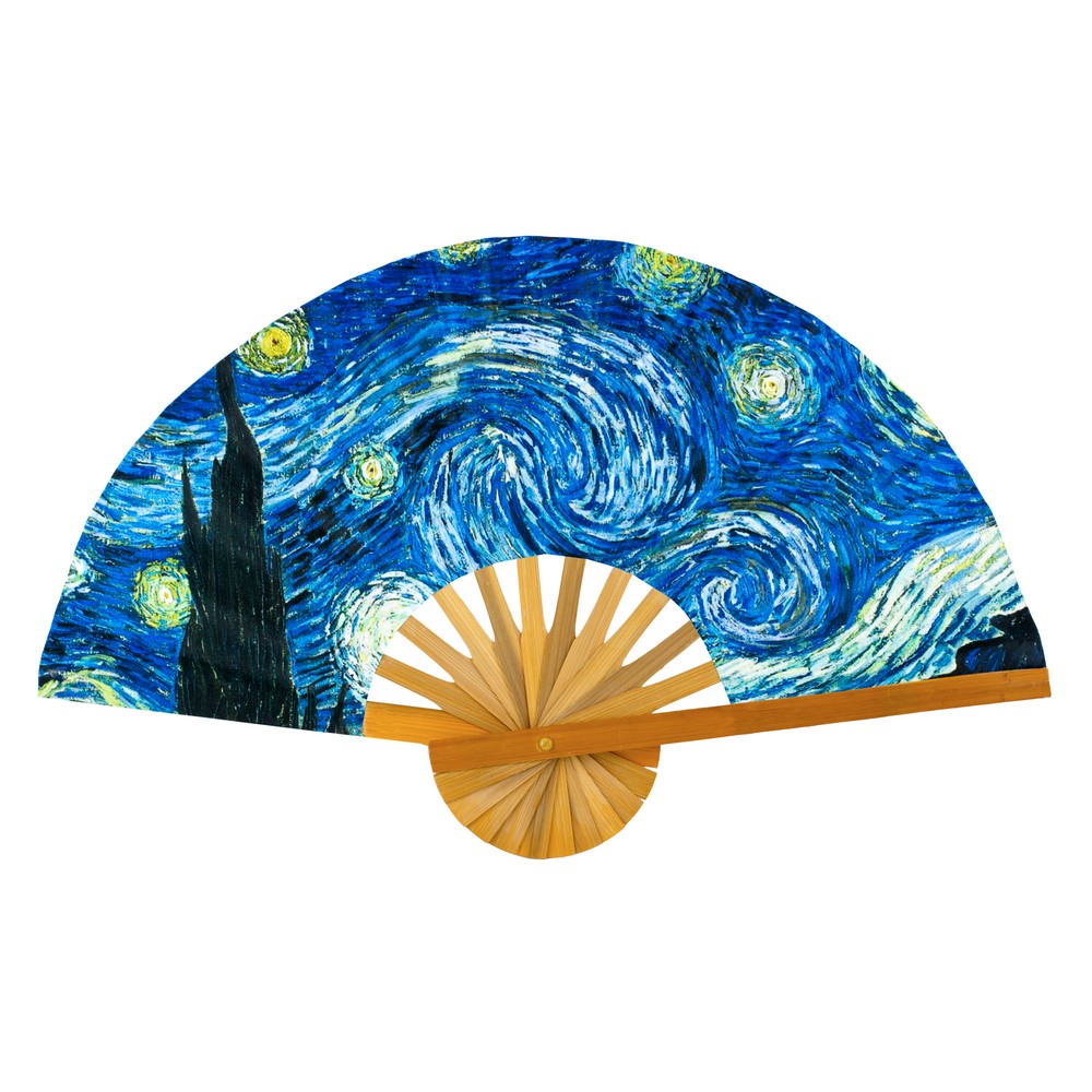 Van Gogh's Starry Night Folding Fabric Hand Fan - Chrysler Museum Shop