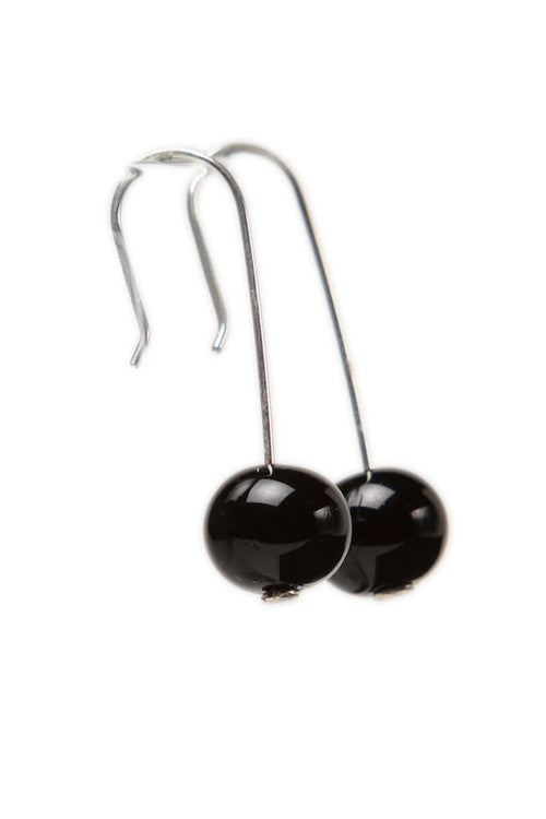 Bubble Bead Earrings: Glossy Black - Chrysler Museum Shop