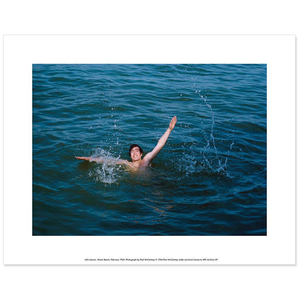 Print by Paul McCartney: John Lennon Swimming - Chrysler Museum Shop