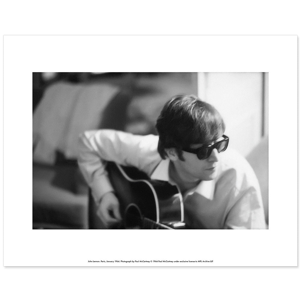 Print by Paul McCartney: John Lennon Playing Guitar - Chrysler Museum Shop