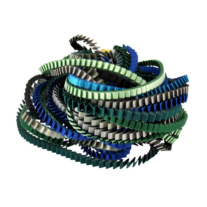 Essilp Necklace: Veraman, Silver, Cypress, Black, Royal Blue, Green, & Turquoise - Chrysler Museum Shop