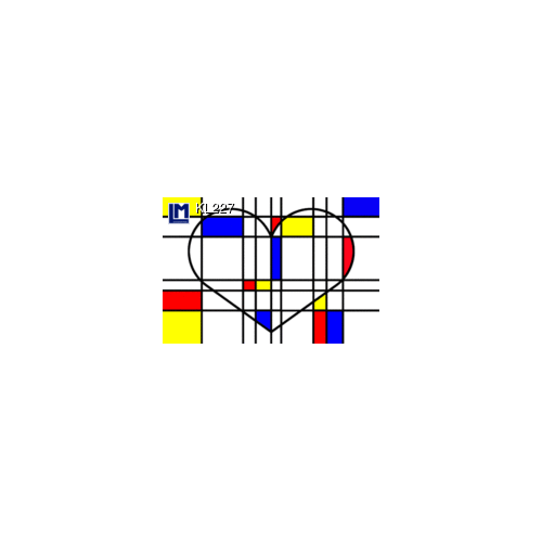 Lenticular Postcard: de Stijl Heart