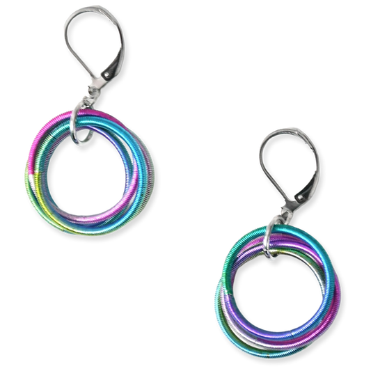 Rainbow Multi-Loop Earrings