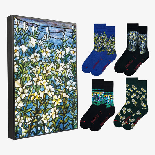 Tiffany Art Socken: Geschenkbox mit vier Paaren