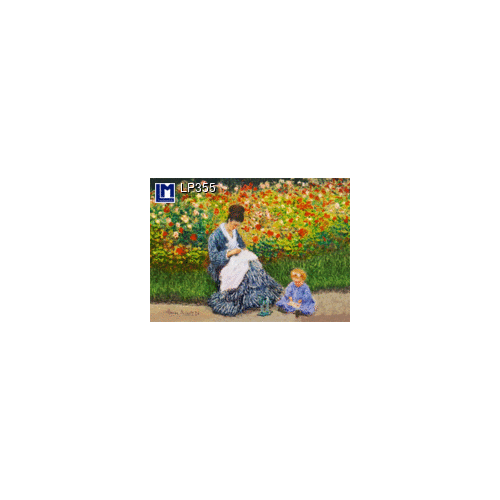 Lenticular Postcard: Monet (Camille Monet and a Child in the Artist’s Garden in Argenteuil)