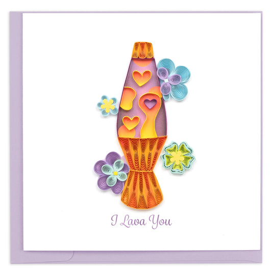 Quilled "I Lava You" Greeting Card
