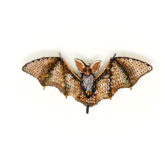 Long Eared Bat Embroidered Brooch