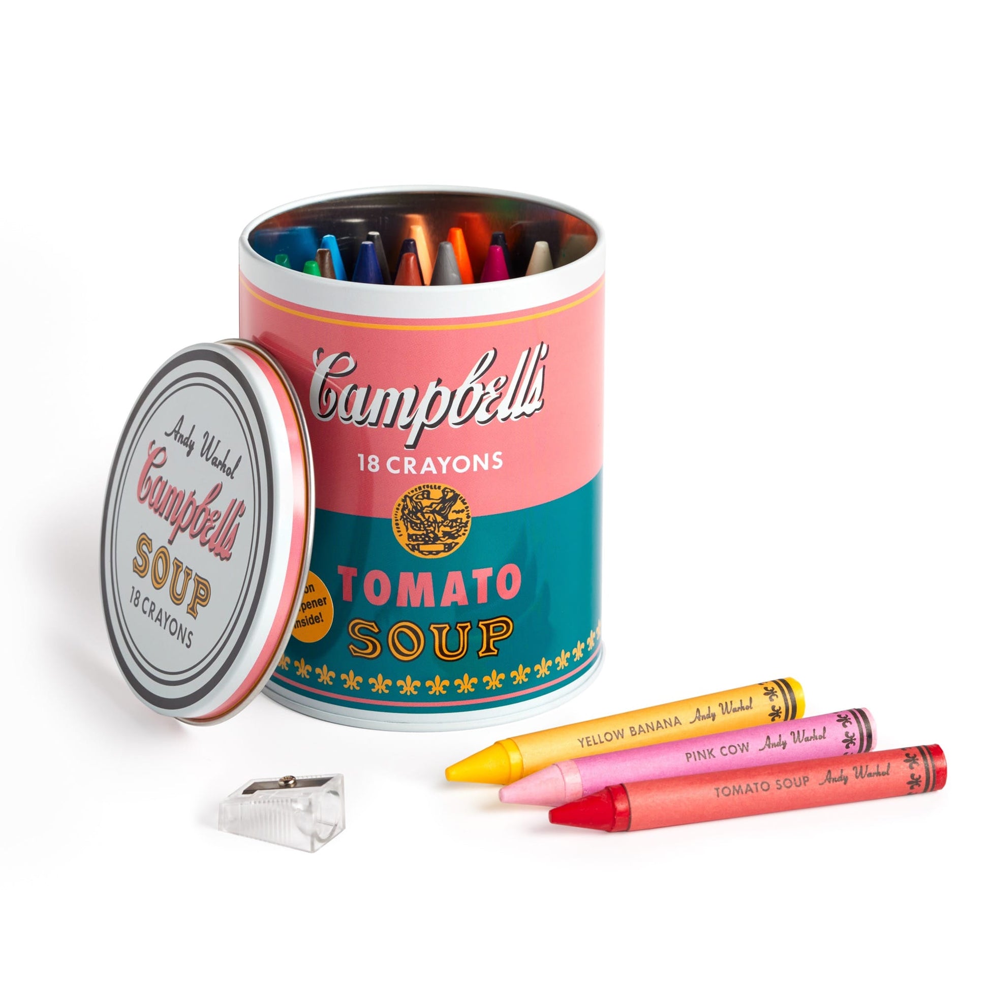 Andy Warhol Soup Can Crayons + Sharpener - Chrysler Museum Shop