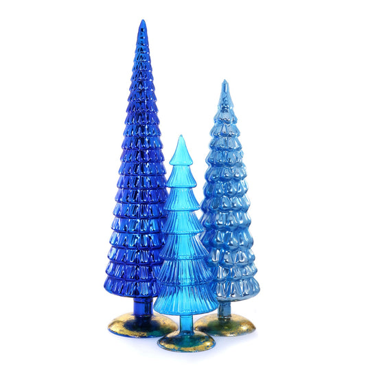 Jumbo Glass Hue Trees: Blue (Local Pickup Only)