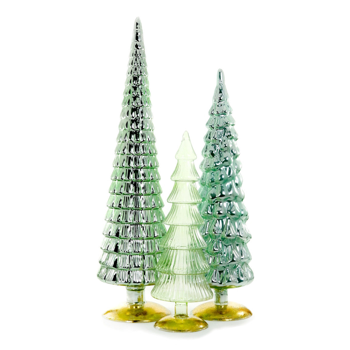 Jumbo Glass Hue Trees: Winter Green