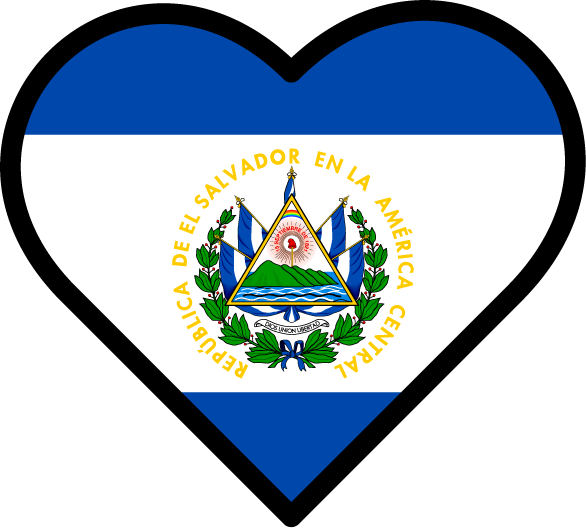 El Salvador Flag Heart