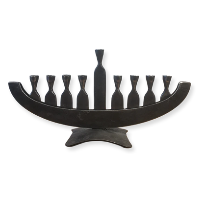 Black Menorah on a white background