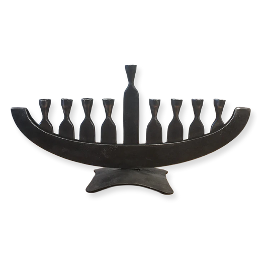 Black Menorah on a white background