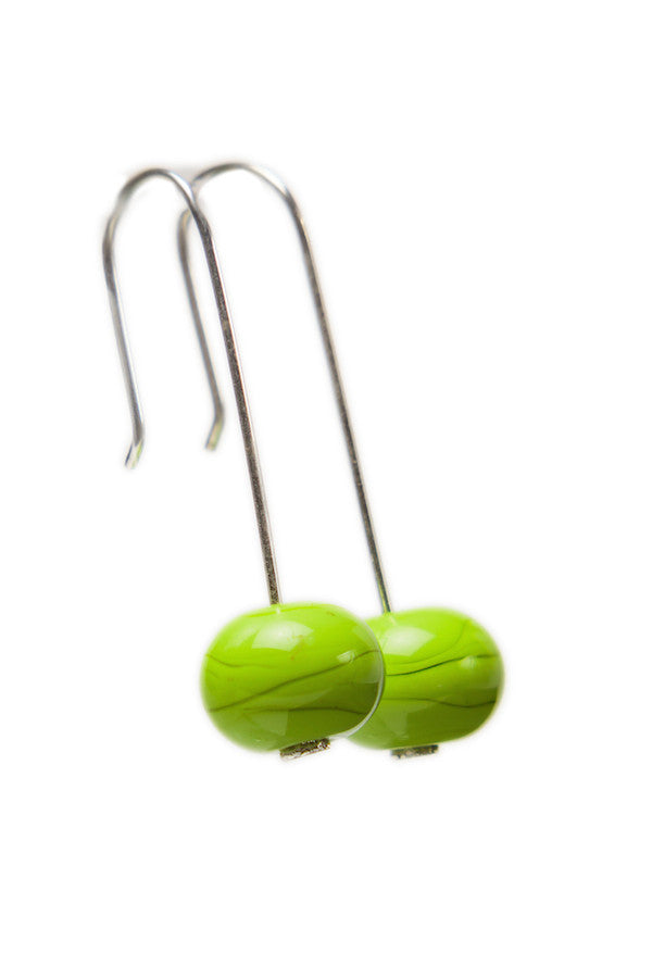 Bubble Bead Earrings: Opaque Lime Green - Chrysler Museum Shop