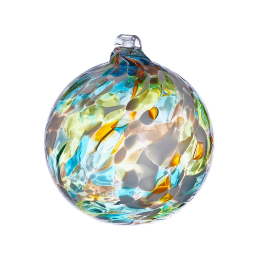 Glass Ornament: Holiday Calico Frost - Chrysler Museum Shop