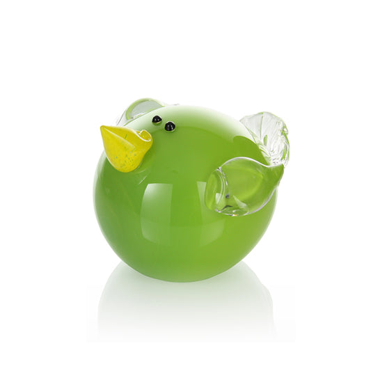 Glass Bird Sculpture (Green)
