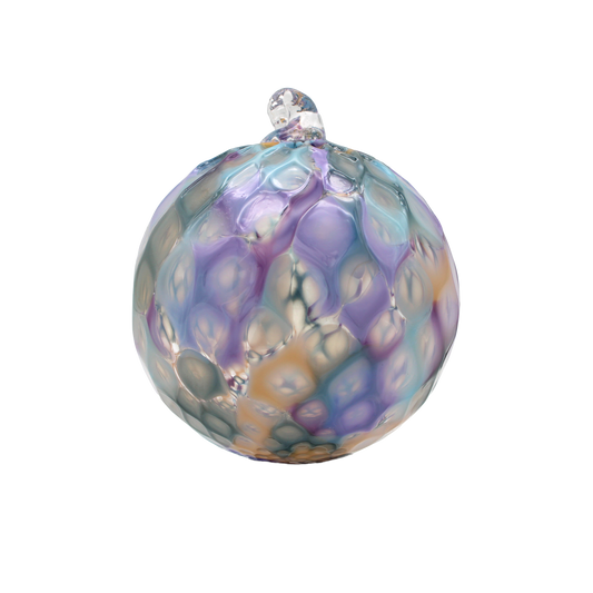 Rundes Glasornament: Purple Mix