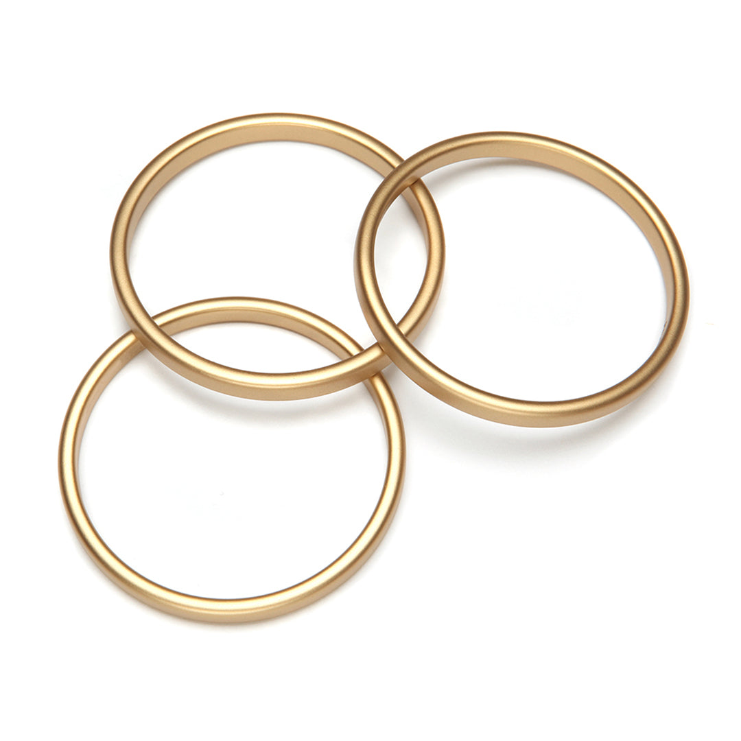 Set of 3 Twiggy Barile Bracelets: Gold
