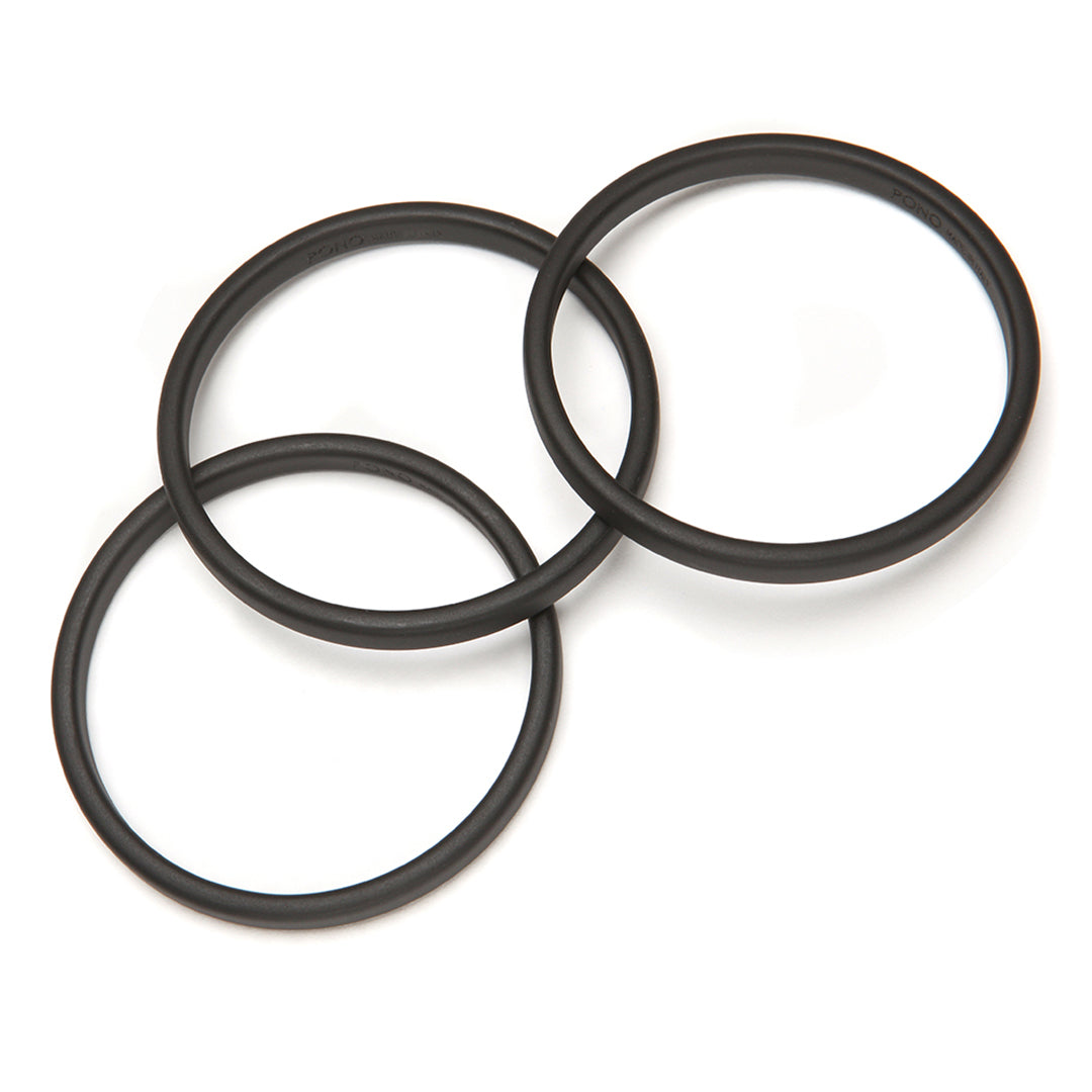 Set of 3 Twiggy Barile Bracelets: Matte Black - Chrysler Museum Shop