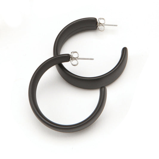 Camille Barile Earrings: Matte Black - Chrysler Museum Shop