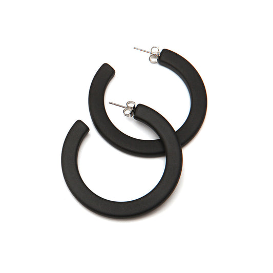 Remy Barile Earrings: Matte Black