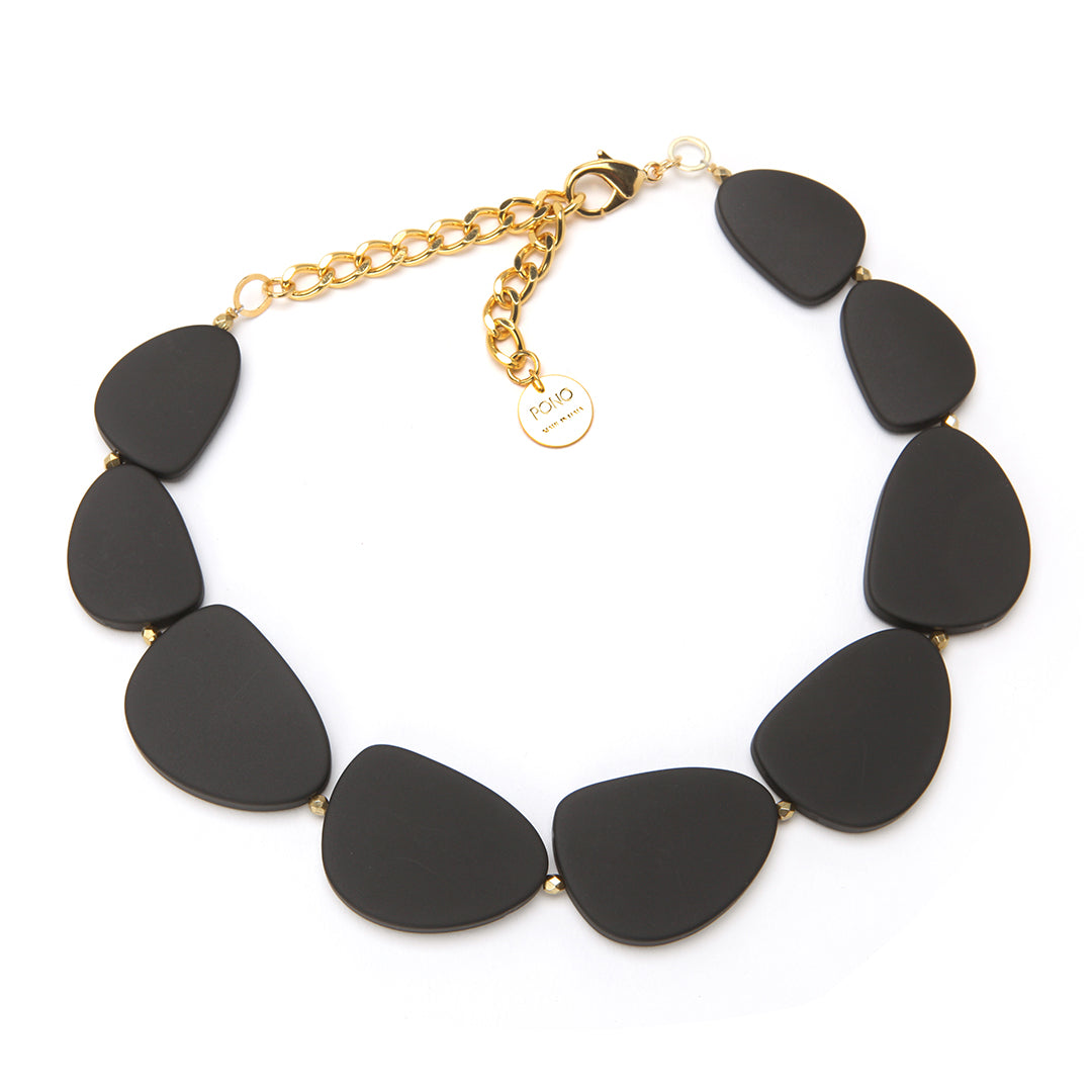 Gemma Barile Necklace: Matte Black - Chrysler Museum Shop