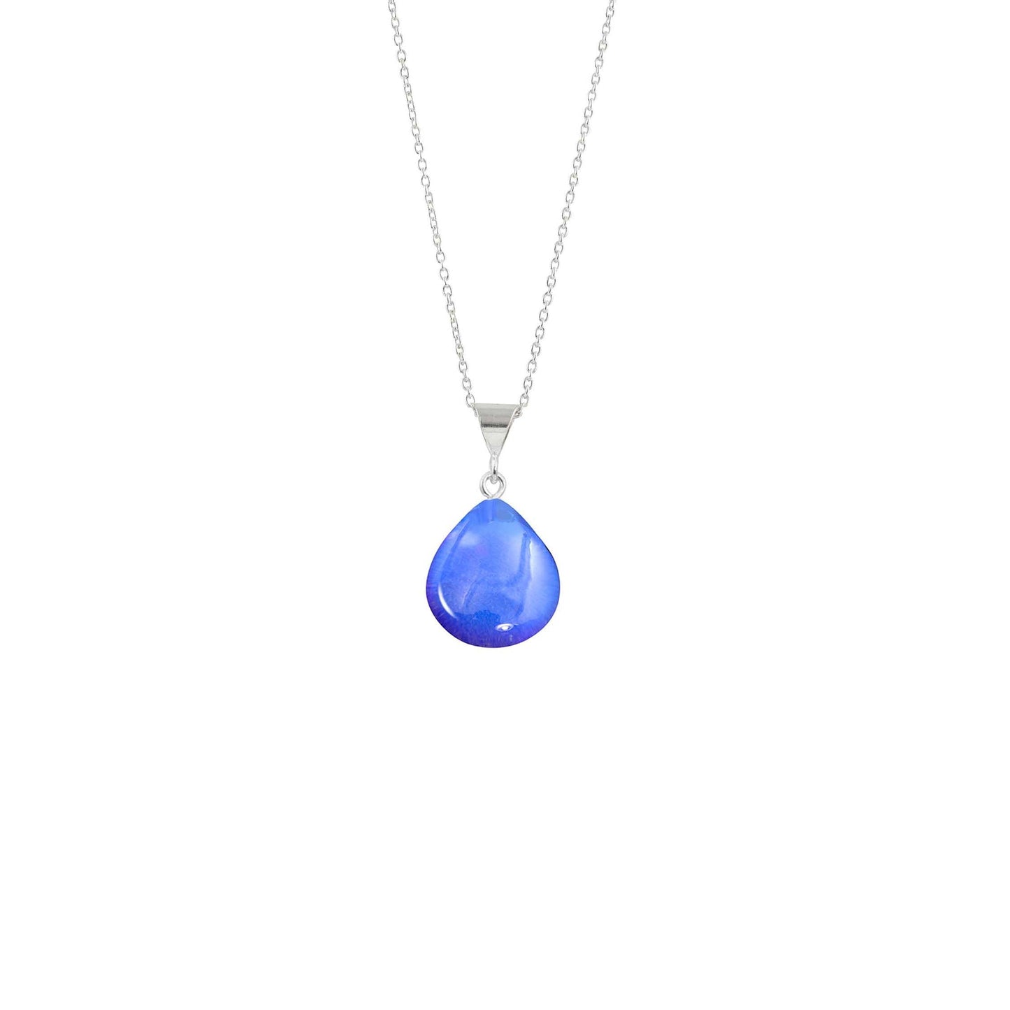 Crystal Drop Pendant - Blue