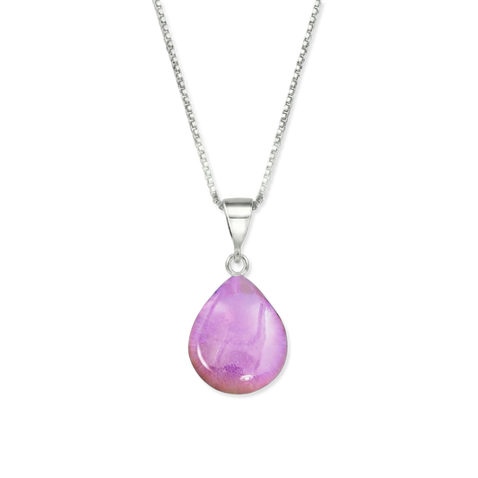 Crystal Drop Pendant - Pink