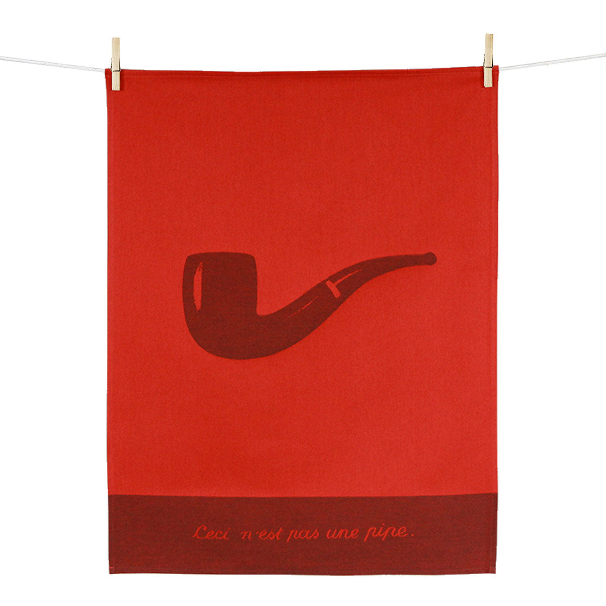 Woven Tea Towel: Magritte's Pipe