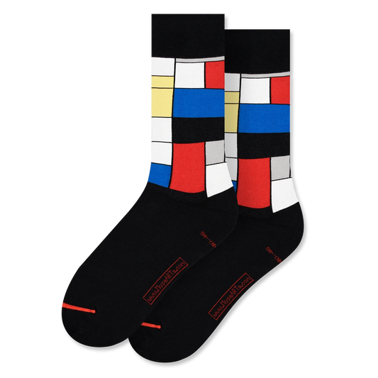 Mondrian's Composition with Red, Blue, and Yellow Socks