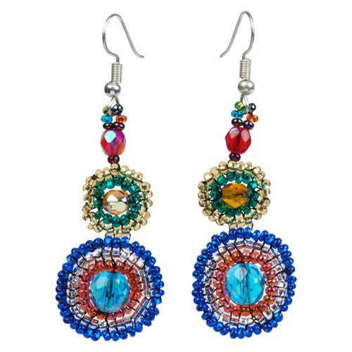 Planetary Joy! Beaded Earrings - Chrysler Museum Shop