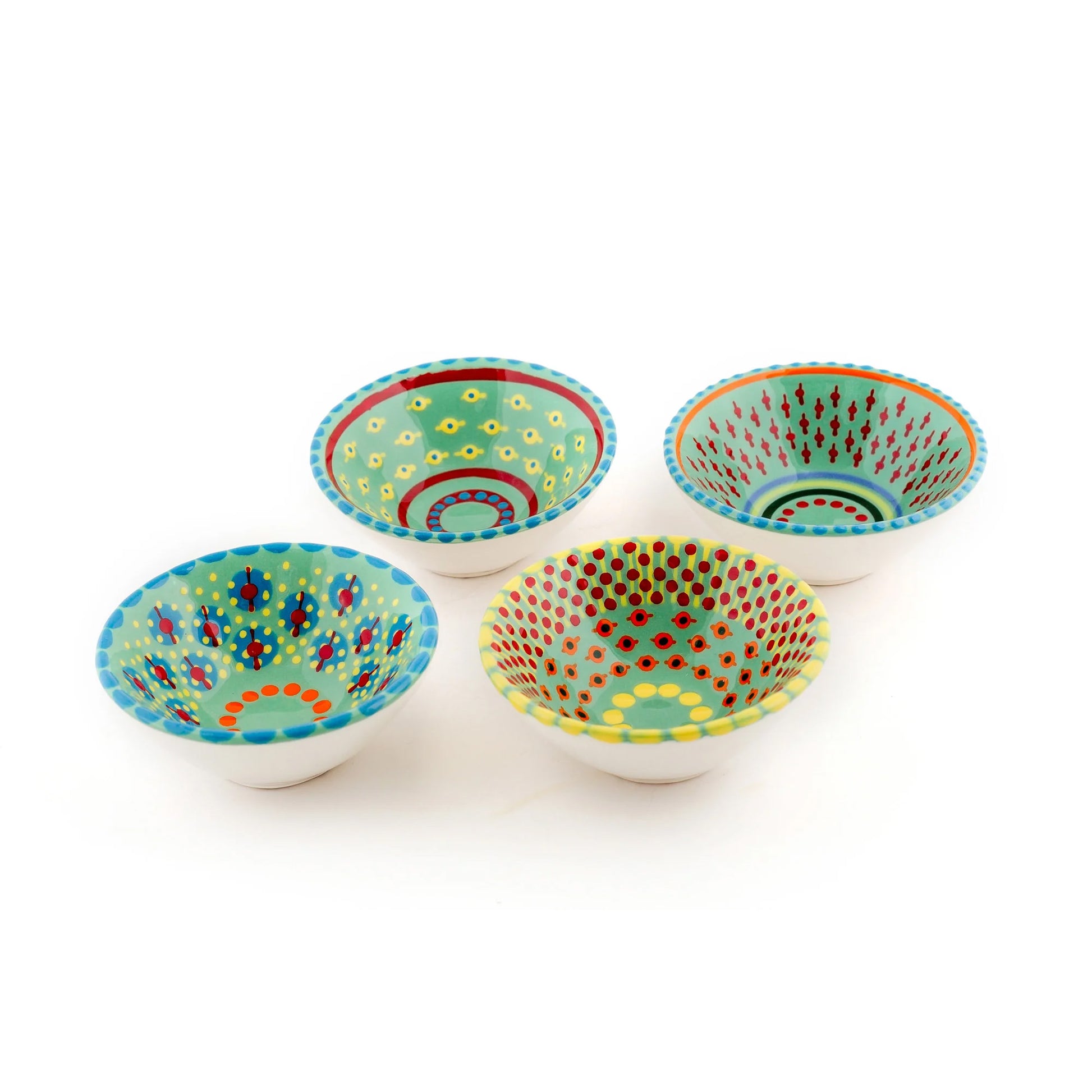 Ceramic Tiny Bowls in Jasper Green by Potterswork - Chrysler Museum Shop