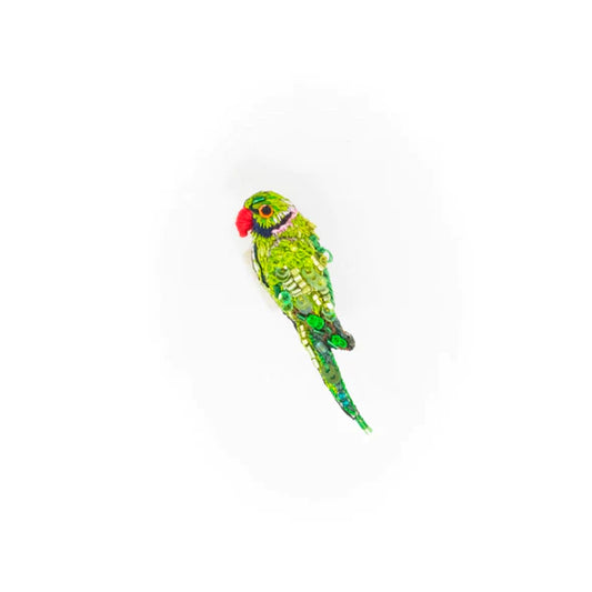 Small Parrot Embroidered Brooch