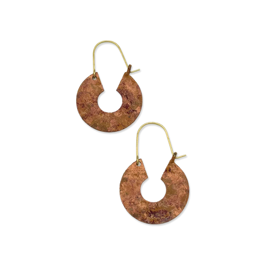 Patina Hammered Hoop Earrings - Chrysler Museum Shop