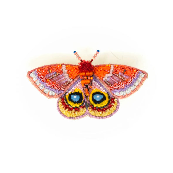 Peacock Moth Embroidered Brooch - Chrysler Museum Shop