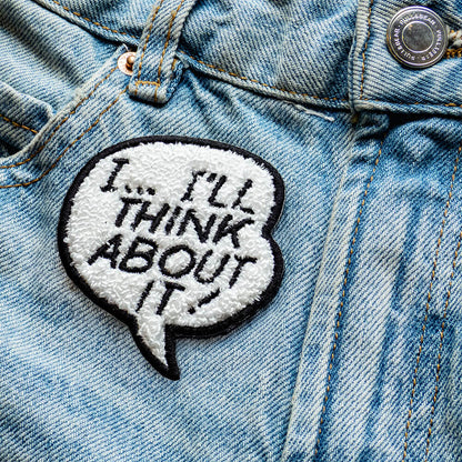 I... I'll Think About It! Iron-on Patch by Roy Lichtenstein