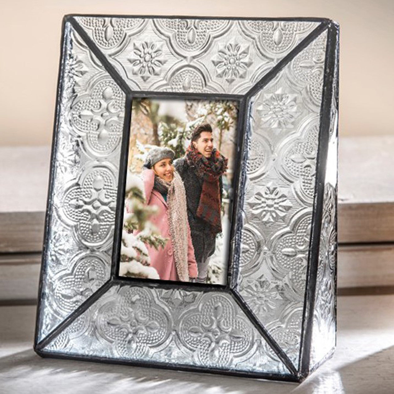 Leaded Glass Picture Frame (Vintage, 2 × 3 Vertical)