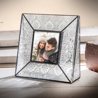 Leaded Glass Picture Frame (Vintage, 3 × 3 Square)