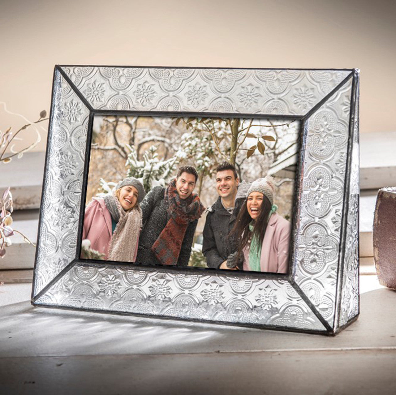 Leaded Glass Picture Frame (Vintage, 4 × 6 Horizontal)