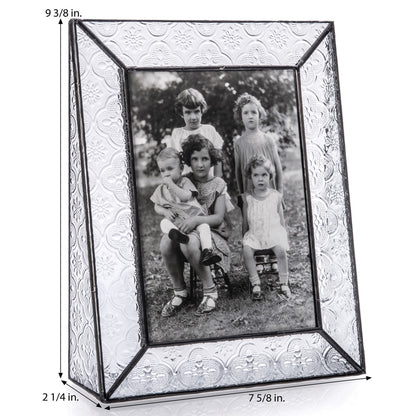 Leaded Glass Picture Frame (Vintage, 5 × 7 Vertical)